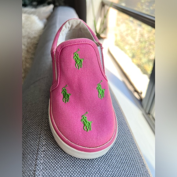 Polo Ralph Lauren toddlers fuchsia slip on size 8 - Picture 5 of 14